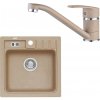 Alveus SET A091 Beige 55 SETA091 - Drez Granitový Niagara 20 - 465x465mm, vanička 380x320x180mm + bateria Nina