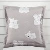 Biante Detská bavlnená obliečka na vankúš s lemom Sandra SA-733 Zamilované ľadové medvede na svetlo sivom 45 x 45 cm