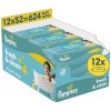 PAMPERS Fresh clean detské vlhčené obrúsky plastic free 12 x 52 kusov