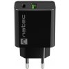 Univerzálna nabíjačka Natec RIBERA 20W 1X USB-A + 1X USB-C, čierna NUC-2062