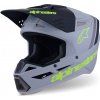 prilba S-M3 RADIUM, ALPINESTARS (sivá mat/žltá fluo/čierna) 2026 Veľkosť: S