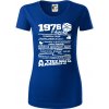 1976 v kocke - Dámske tričko z organickej bavlny Origin (GOTS) - L ( Kráľovská modrá )