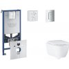 Grohe Rapid SLX - Set predstenovej inštalácie, klozetu, dosky SoftClose a tlačidla Skate Cosmopolitan, matný chróm SANI11BB2111