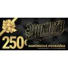 Darčeková poukážka v hodnote 250 € pre nákup v kamenných predajniach Hodnota: 250 €, Použitie: v kamenných predajniach