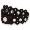 Náramok so Swarovski Elements kryštálmi čierny Dotty Elegant BLDOT2CZ1 Kryštál