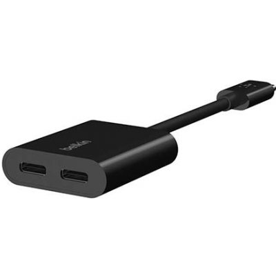 Belkin RockStar USB-C Audio + Charge Adapter - Black F7U081btBLK
