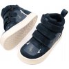 Bundgaard Nero Mini Detské členkové topánky barefoot Navy Dino modre