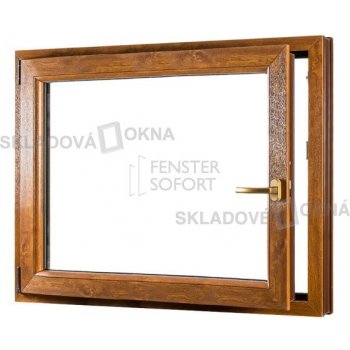 SKLADOVÉ-OKNÁ.sk Jednokrídlové plastové okno PREMIUM, otváravo - sklopné pravé 1100 x 1000