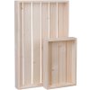 ČistéDrevo Drevené debničky - komplet 2 ks (56 x 36 x 6 cm + 32 x 22 x 6 cm)