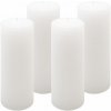 Biela parafínová sviečka rustikálna 20 cm, 90 h, sada 4 ks