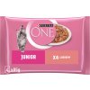 Purina One kapsička pre mačky Junior losos a mrkva 4 x 85 g