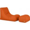 SakyPaky Sakypak sedací vak s podnožníkom oranžová