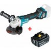 Makita SET DGA513Z aku. uhlová brúska 125 mm + 1x akumulátor 18V / 5,0Ah 197280-8 + 1x akumulátor 18V / 5,0Ah 197280-8