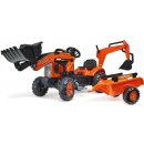 Falk šliapací traktor 2065N Kubota backhoe s predným bagrom a prívesom s otočným bagrom