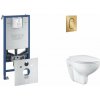 Grohe Rapid SLX Set predstenovej inštalácie, klozetu, dosky SoftClose a tlačidla Arena Cosmopolitan S, kefovaný Cool Sunrise SANI11BB4104-GR
