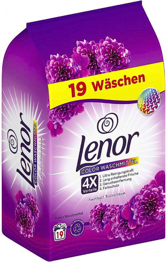 Lenor 2 in 1 Ametyst blutentraum prášok na pranie 1,235 kg 19 PD