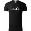 EKG akustická gitara - Tričko z organickej bavlny - 2XL ( Čierna )