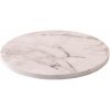Decora Podnos pevný kruh Biely mramor 25cm