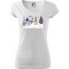 Panoráma lyžovania - Dámske tričko Pure - S ( Biela )