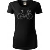 Bicykel názvy - Dámske tričko z organickej bavlny Origin (GOTS) - XS ( Čierna )