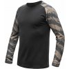 Pánske tričko dl.rukáv SENSOR MERINO BLEND IMPRESS čierna/brush M