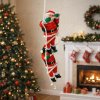 Mikulášovia lezúci po rebríku 30cm (Hravá vianočná dekorácia na okno, balkón aj do exteriéru)