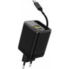 DUDAO 132977 DUDAO A67EU GaN 67W Sieťová nabíjačka s káblom USB-C čierna
