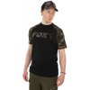 Fox Tričko Raglan T Shirt Black Camo - S