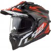 Prilba LS2 MX701 Explorer SPIRE BLACK TITANIUM RED-06 Veľkosť: M (57-58 cm)