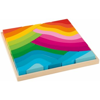 Montessori Playtive dúhová hra, veľká box s dúhovými puzzle