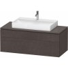 DURAVIT L-Cube závesná skrinka pod umývadlo na dosku, 2 zásuvky, 1220 x 550 x 482 mm, dub tmavý kartáčovaný, LC4882072720000