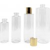 Plastová fľaša priehľadná, zlatý disc top, 200 ml