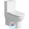 AQUALINE JALTA RIMLESS 63cm set WC kombi komplet a CLEAN STAR bidetové sedátko, zadný/spodný odpad, LB402-1