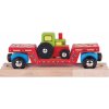 Bigjigs Rail Vagon s traktorem + 2 koleje