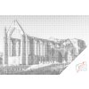 Vymalujsisam.sk Bodkovanie - Kostol Bolton Priory, Anglicko Farba: Modrá, Veľkosť: 40x60cm, Rám: Na plastovej doske