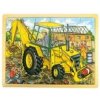 Bigjigs Toys Drevené puzzle bager 24 dielikov