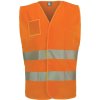 CERVA MAX ECO STR / Hi-Vis vesta s tlačenými reflexnými pruhmi a vreckom na identifikačnú kartu - HV oranžová XL