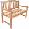 Záhradná lavička DIVERO, teakové drevo, neošetrené, 120 cm