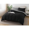 XPOSE® Francúzske bavlnené Renforcé obliečky EVITA DUO - tmavo sivé/čierne 220 x 200 cm, 70x90 cm, Bavlna RENFORCÉ + Predĺžená možnosť vrátenia tovaru do 50 dní