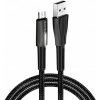 ColorWay kábel USB MicroUSB (zink alloy + LED) 2.4A 1m, čierny CW-CBUM035-BK