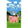 Carbotex Detská osuška Minecraft Prasa a Kačica, 70 x 140 cm
