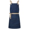 Karlowsky URBAN STYLE džínsová zástera s trakmi vreckom pánska aj dámska modrá - veľkosť UX