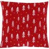 Vankúš zamatový s výplňou - červený vianočný, 100% polyester, 45 x 45 cm.