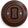 Kliklap - Retro sériový vypínač s rámčekom č. 5 v hnedej farbe KA0034+KA0029 + záruka 3 roky zadarmo