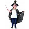 Destký plášť čierny s klobúkom Čarodejnice/Halloween