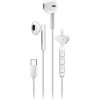 Genius HS-M366 Headset, drôtový, do uší, mikrofón, ovládanie hlasitosti, 360 ° rotačný klip, USB-C, biely