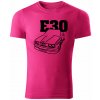 T-ričko BMW e30 line pánske tričko Farba trička: Purpurová, Farba potlače: Čierna, Veľkosť: L