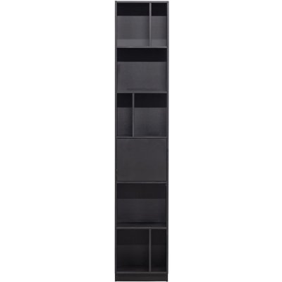 Čierna modulárna knižnica z borovicového dreva 40x210 cm Finca – WOOOD