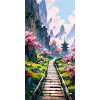 Maľovanie podľa čísel na ráme 40*80 cm krajinka - Tajuplná japonská záhrada LW 5169