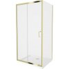 MEXEN/S - Apia Sprchovací kút 90x70, transparent, zlato + vanička so sifónom 840-090-070-50-00-4010G